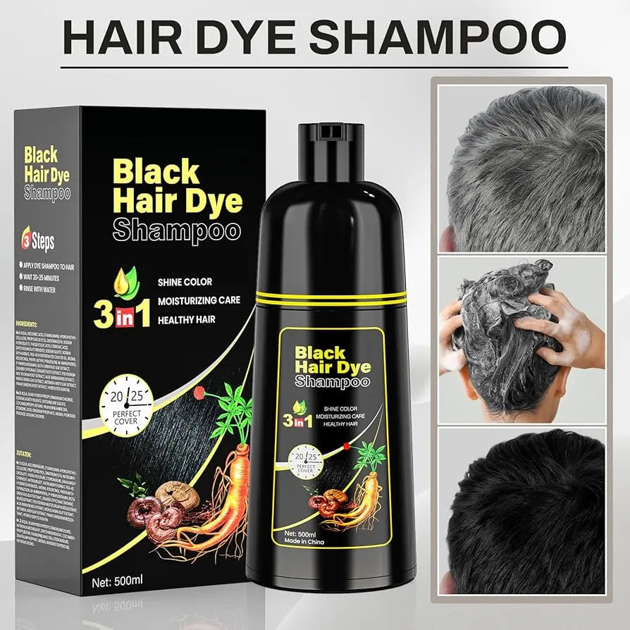 Shampoing 3 en 1 – Pousse Rapide + Anti-Cheveux Blancs + Brillance Intense Ô Marché