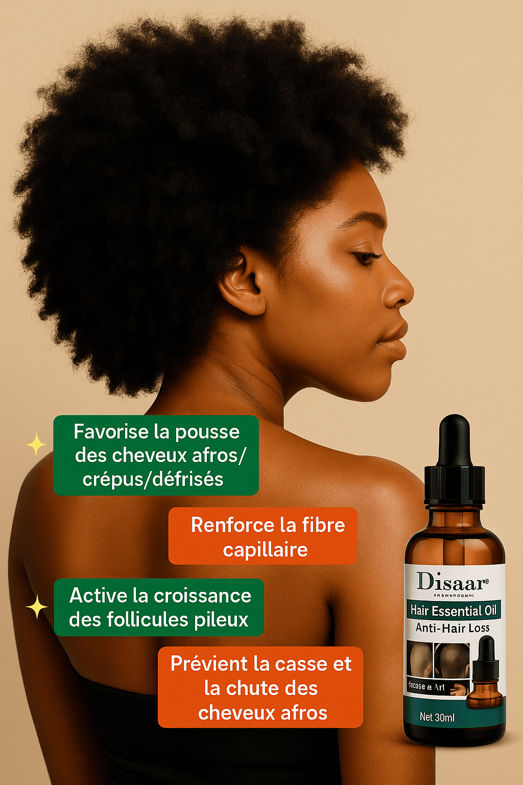 Huile Repousse Express : Cheveux & Barbe ( 50% réduction + Livraison GRATUITE ) Ma Boutique