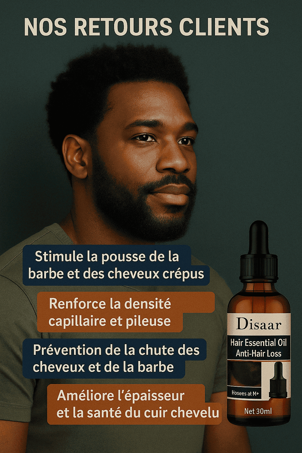 Huile Repousse Express : Cheveux & Barbe ( 50% réduction + Livraison GRATUITE ) Ma Boutique